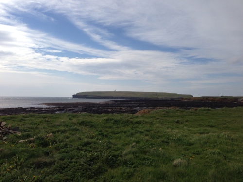 Birsay coastline and lighthouse