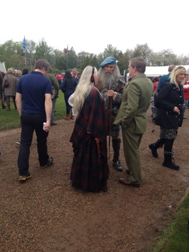 Re-enactors in traditional garb