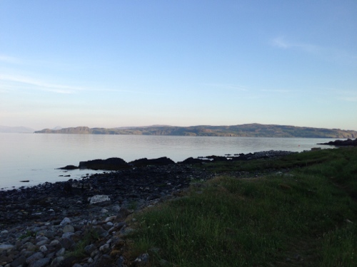 Ardnamurchan campsite beach at dusk