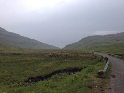 Riding up the pass, foul weather