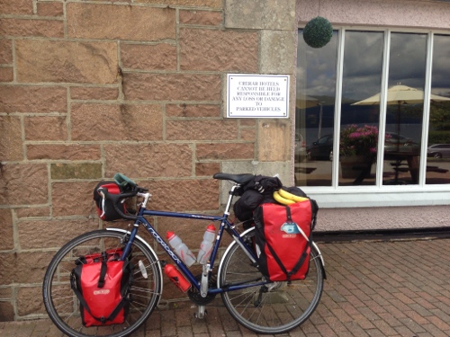 Bike having a break at Loch Fyne Hotel