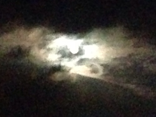 Clouds and moon in St Bees