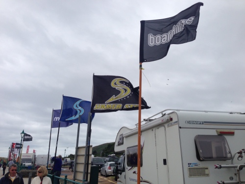 Flags flying in Aberdyfi