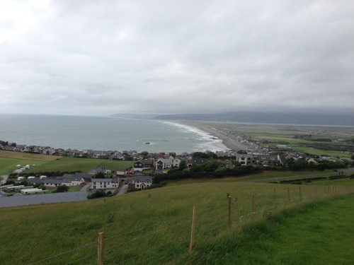     Top of the hill looking back towards Borth