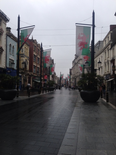 Cardiff in the rain