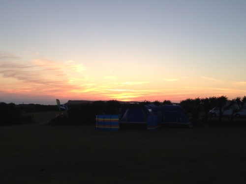 Sun sets over Southwinds campsite