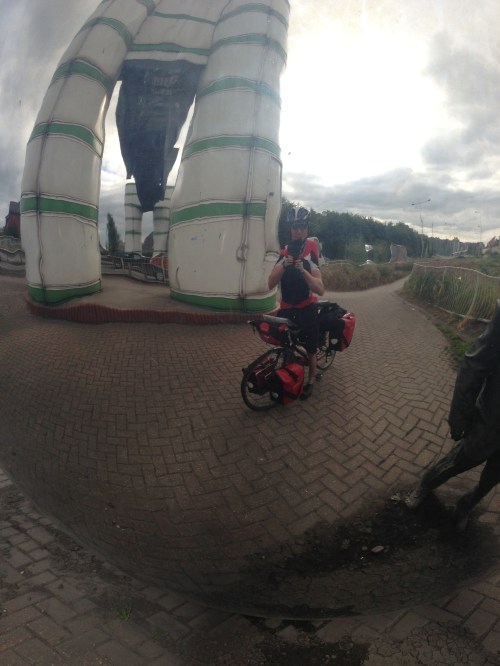 Giant metal ball reflection