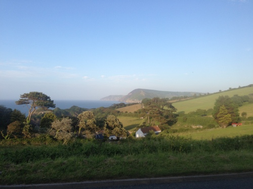 Top of the last hill before Hele Bay - gorgeous view