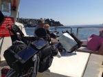 Fowey - on the ferry, power monkey working well in the sunshine