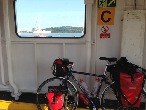 Bike on board the Plymouth chain ferry