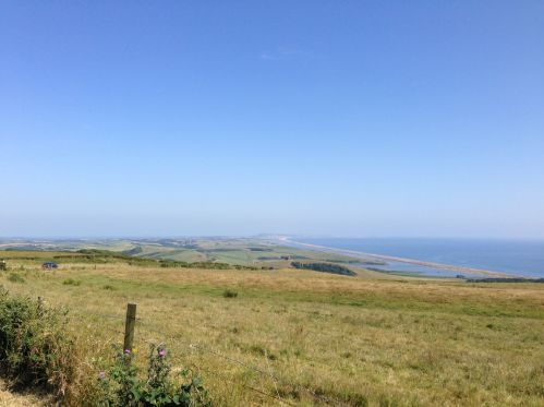 Dorset countryside and Chesil Beach