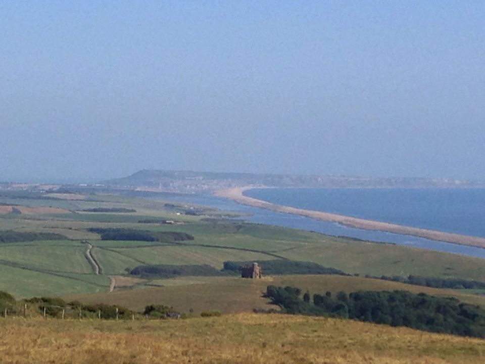 Isle or Portland in the haze