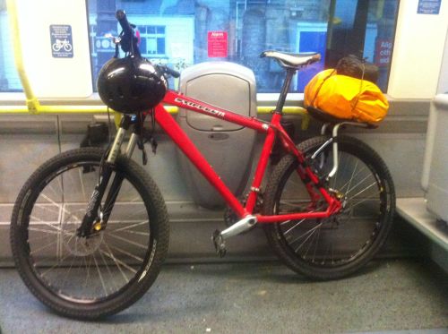 Ian's bike - he was travelling light