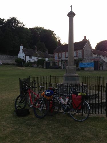 Bikes resting after a hot days ride