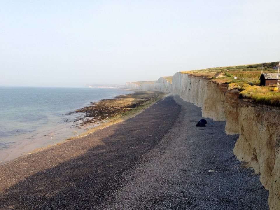 Birling Gap - people camig next to the cliff were taking a bit of a risk