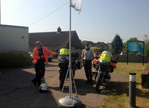 Motorbike Marshals - they accompanied us along the route