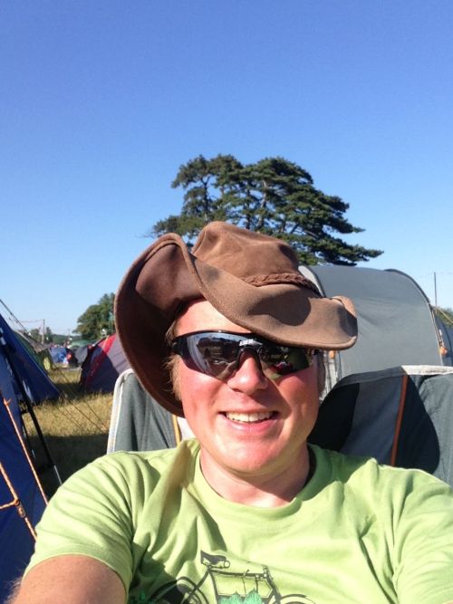 All ready to go at Latitude, 5,000 odd miles had squashed my hat