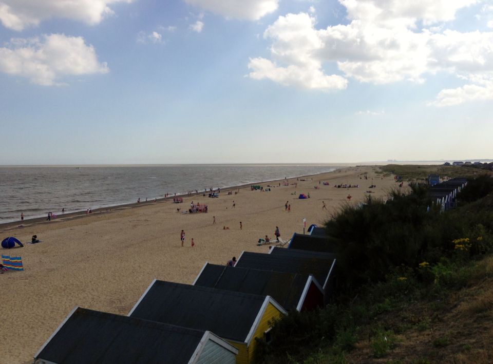 Southwold beach and beach huts